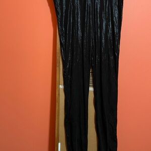 Dolls Kill POSTER GRL shiny black leggings